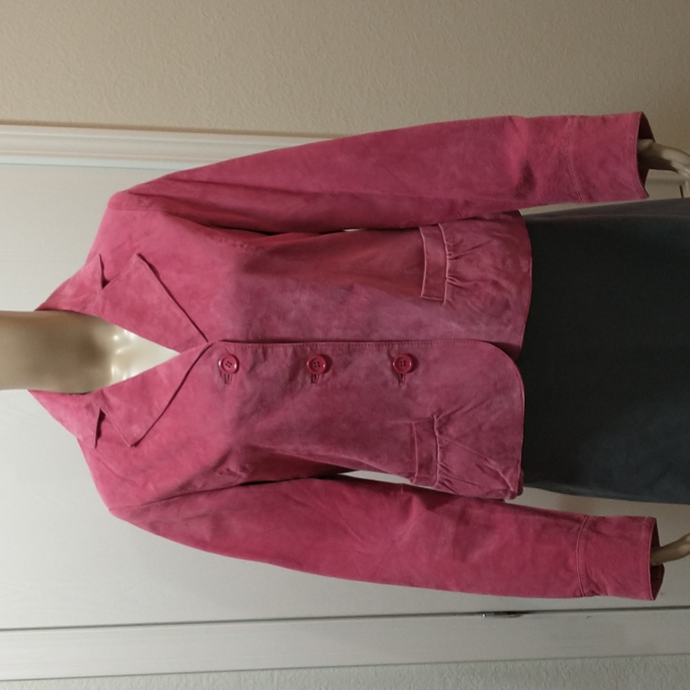 NWOT Metrostyle dusty rose pink suede blazer
